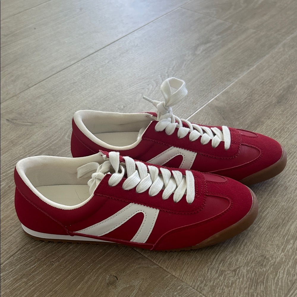 Madden Girl red sneakers